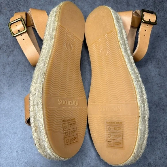 Soludos Cadiz Anthropologie Tan Espadrille Sandals - Picture 4 of 6